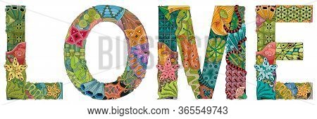 Lome City Is The Capital Of Togo. Vector Decorative Zentangle Object For Decoration