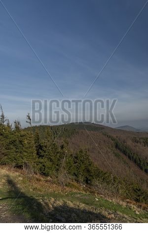 Color Spring Morning View From Pustevny In Beskydy Mountains