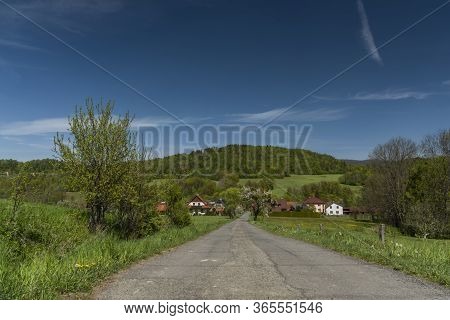 View For Meadows And Pasture Land Near Vigantice Village