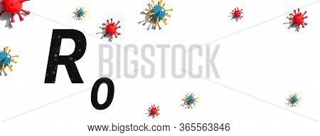 R Nought Theme With Virus Craft Objects - Flat Lay