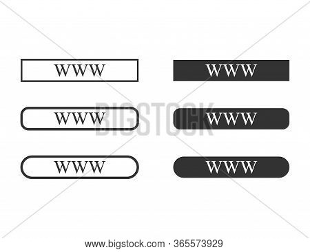 Www For Web Site. Web Protocol Form In Black And White. Http Or Https Network Connection. Browse An 