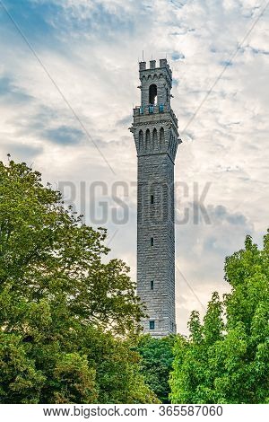 Provincetown Marina And Pilgrim Monument, Provincetown Ma Us