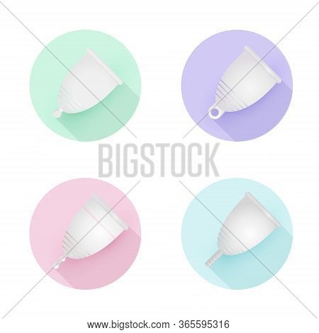 Set Of Different Silicone Menstrual Cups. Eco-friendly, Washable Intimate Product. Zero Waste Suppli