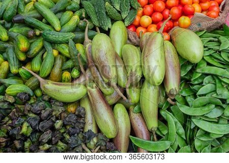 Vegetables For Sale In A Market In Territy Bazar, Kolkata, West Bengal, India.