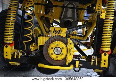 Pasay, Ph - Nov 30 - Ford F150 Pick Up Shock Absorber At Manila Auto Salon Car Show On November 30, 
