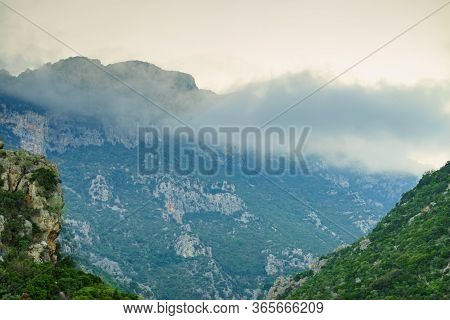 Greek Landscape, Taygetus Mountains. Greece Peloponnese, Europe
