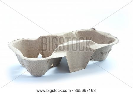 Paper Tray For Drinks In Takeaway Cups In Two Cups On Isolated A White Background