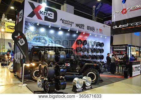 Pasay, Ph - Nov 30 - Kmc Wheels Booth At Manila Auto Salon Car Show On November 30, 2018 In Pasay, P