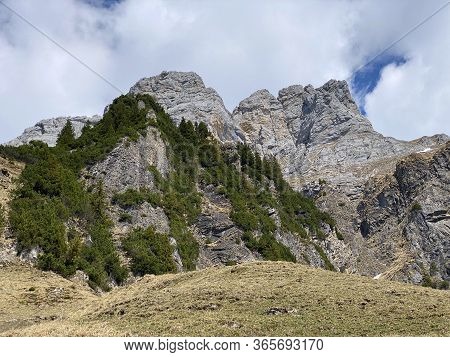 Alpine Peak Frümsel (fruemsel Oder Frumsel) In The Churfirsten Mountain Range, Between The Obertogge
