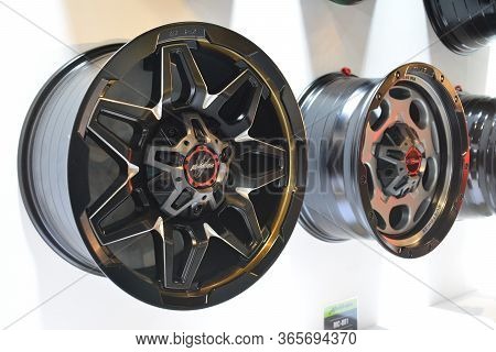 Pasay, Ph - Nov 30 - Monsterims Offroad Wheels At Manila Auto Salon Car Show On November 30, 2018 In