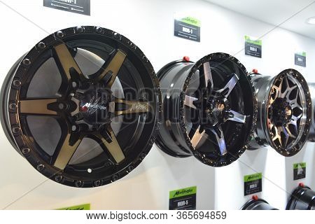 Pasay, Ph - Nov 30 - Monsterims Offroad Wheels At Manila Auto Salon Car Show On November 30, 2018 In