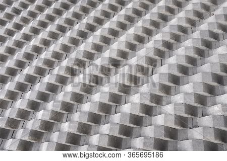 Abstract Architecture Background Of Brutalist Diagonal Concrete Shapes