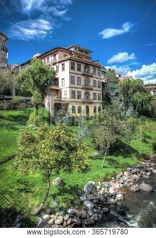 Tomebamba River With Beautiful Houses And Architecture, In Cuenca, Azuay, Ecuador