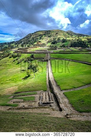 Ancient Ingapirca Ruins In The Azuay Province, Ecuador. The Largest Inca Ruins In Ecuador