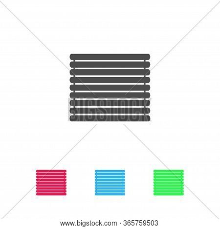 Wooden Logs Raft Icon Flat. Color Pictogram On White Background. Vector Illustration Symbol And Bonu