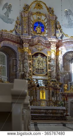 Aglona, Latvia - May 3 , 2020: Majestic Aglona Cathedral One Of The Most Important Catholic Spiritua