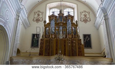 Aglona, Latvia - May 3 , 2020: Majestic Aglona Cathedral One Of The Most Important Catholic Spiritua