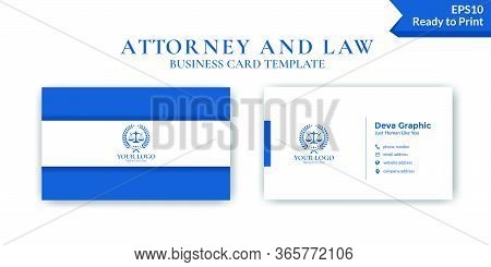 Blue Law, Business Card Design Template Vector
