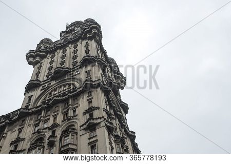Montevideo / Uruguay, Dec 29, 2018: Exterior View Of The Salvo Palace, The Tallest Building In Latin