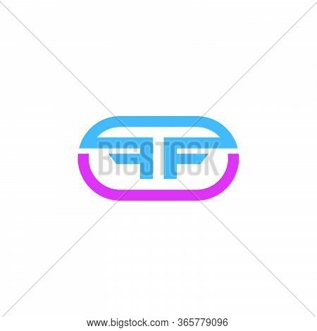 Letter Ff Simple Geometric Linear Shape Symbol Logo Vector