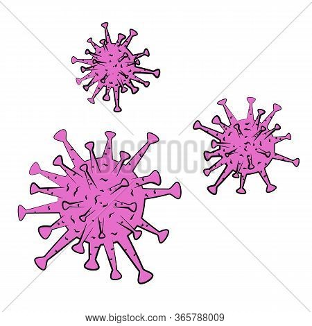 Influenza Virus Or Coronovirus Or Covid-19. Vector