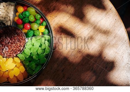 Mut Plate For Tet With Dried Fruits And Berries And