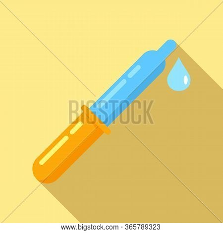 Eye Care Pipette Icon. Flat Illustration Of Eye Care Pipette Vector Icon For Web Design