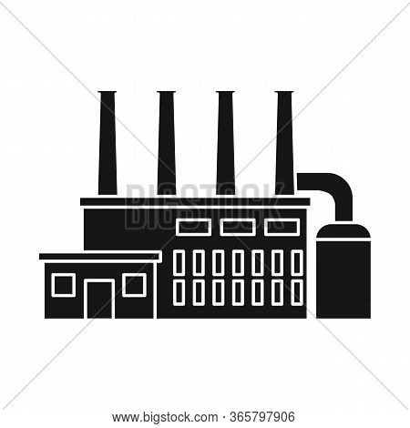 Vector Illustration Of Factory And Nuclear Logo. Collection Of Factory And Energy Stock Symbol For W