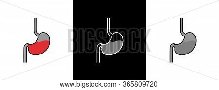 Digestive Process In Human Stomach.treatment Of Gastric Gut Line. Future Technology In Medicine. Int