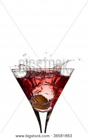 Rødt i et glas