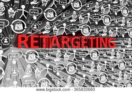 Retargeting Concept Blurred Background 3d Render Illustration