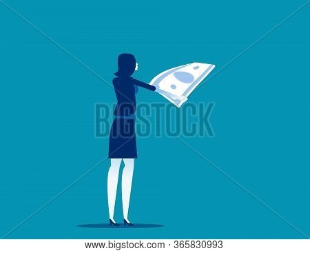 Business Person Get Money. Business Financial Concept