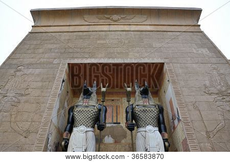 egipskich strażników i łuk