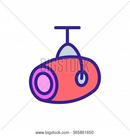 Suspended Cylindrical Floodlight Icon Vector. Suspended Cylindrical Floodlight Sign. Color Symbol Il