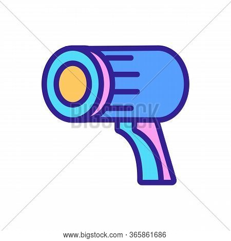 Round Floodlight Icon Vector. Round Floodlight Sign. Color Symbol Illustration