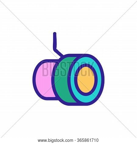 Round Built In Floodlight Icon Vector. Round Built In Floodlight Sign. Color Symbol Illustration