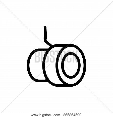 Round Built In Floodlight Icon Vector. Round Built In Floodlight Sign. Isolated Contour Symbol Illus