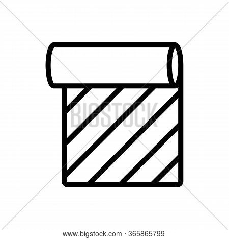 Roll Of Linoleum Icon Vector. Roll Of Linoleum Sign. Isolated Contour Symbol Illustration