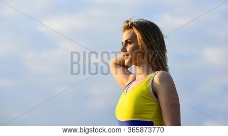 Fitness For Health Resolution. Fitness Coach. Girl Sportswear Training. Healthy Lifestyle Concept. P