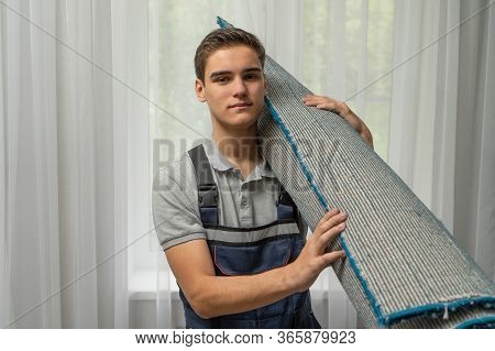 Carpets With Delivery. Carpet Sales. Textile Goods