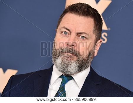 LOS ANGELES - JAN 09:  Nick Offerman {Object} arrives for âThe Way Backâ World Premiere on January 09, 2020 in Los Angeles, CA