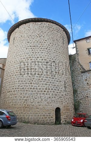 Parthenay Tower In The City Walls, France