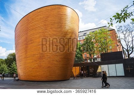 Helsinki, Finland - August 5, 2018: Kamppi Chapel - Chapel Of Silence It Is Intended To Be Place To 