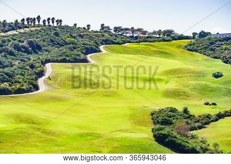 Green Golf Course In Sotogrande, Andalusia Spain