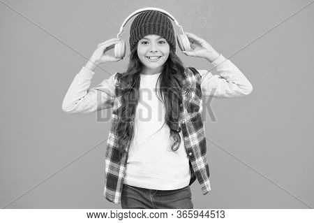 Too Loud. Teenager Listen Music In Headset. Audio Book For Little Kid. Self Education Online. Small 