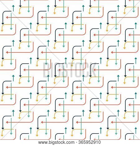 Vector Arrows Seamless Pattern. Arrows In Different Directions. Stock Vector Illustration