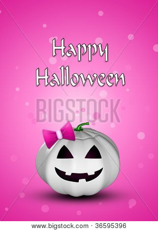 Ilustração de girly abóbora de Halloween