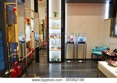 SHENZHEN, CHINA - CIRCA APRIL, 2019: goods on display at Sheme store in UpperHills in Shenzhen.