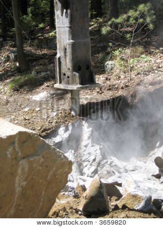 Hydraulische Bohrer in Betrieb 2