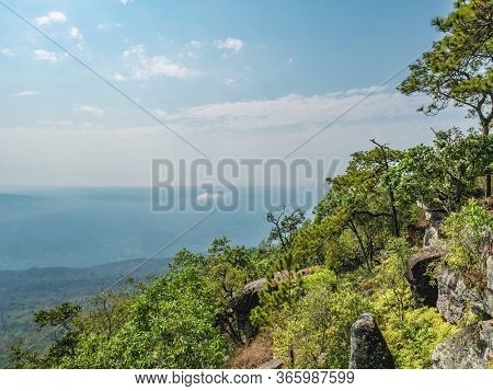 Beautiful Scenery View From Phu Kradueng Mountain National Park In Loei City Thailand.phu Kradueng M